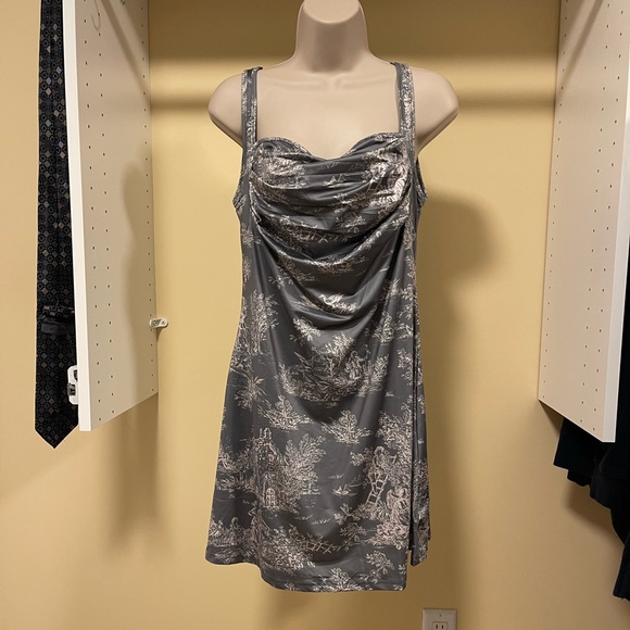 Cider Gray-Green Floral Dress - XL - Picture 3 of 11